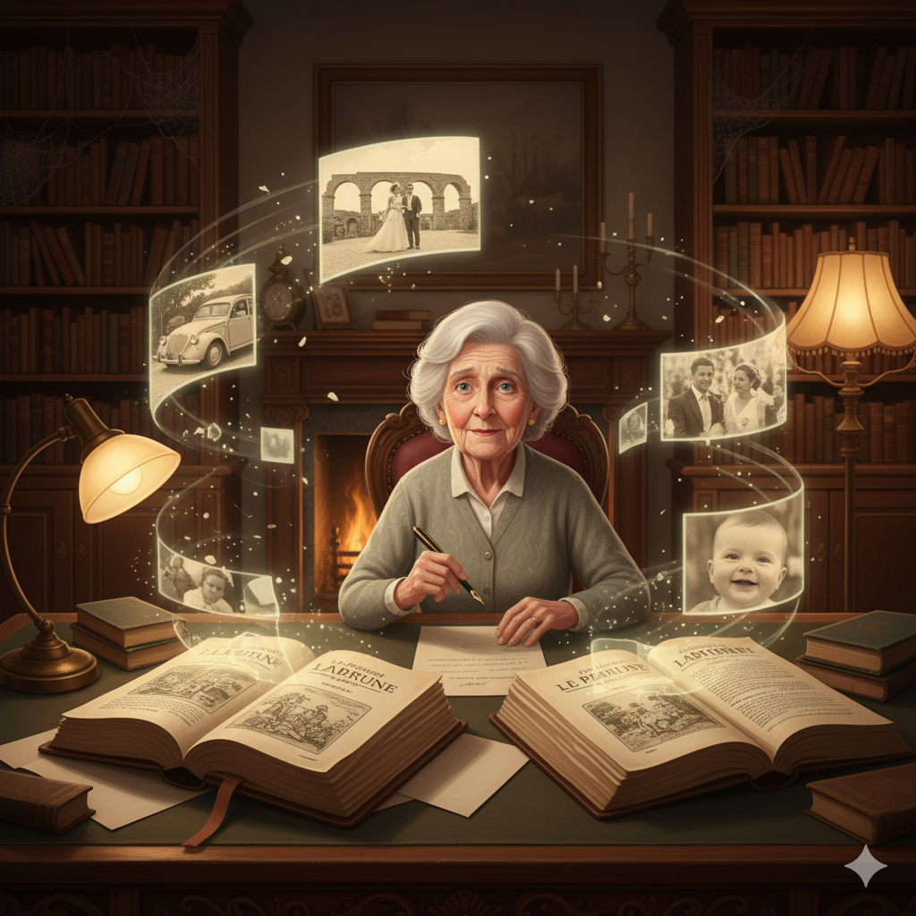 Illustration de la nouvelle 'Les Dictionnaires'