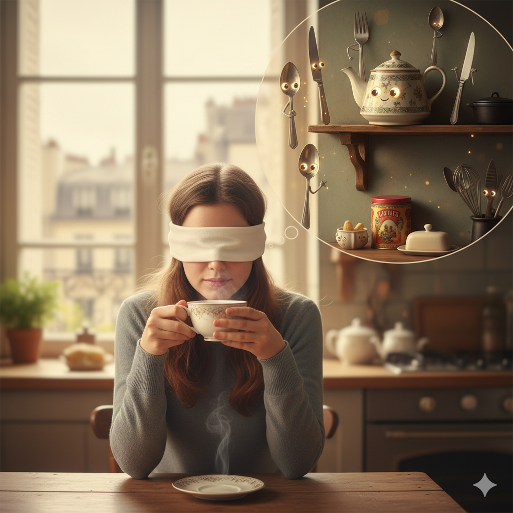 Illustration de la nouvelle 'La Théière'