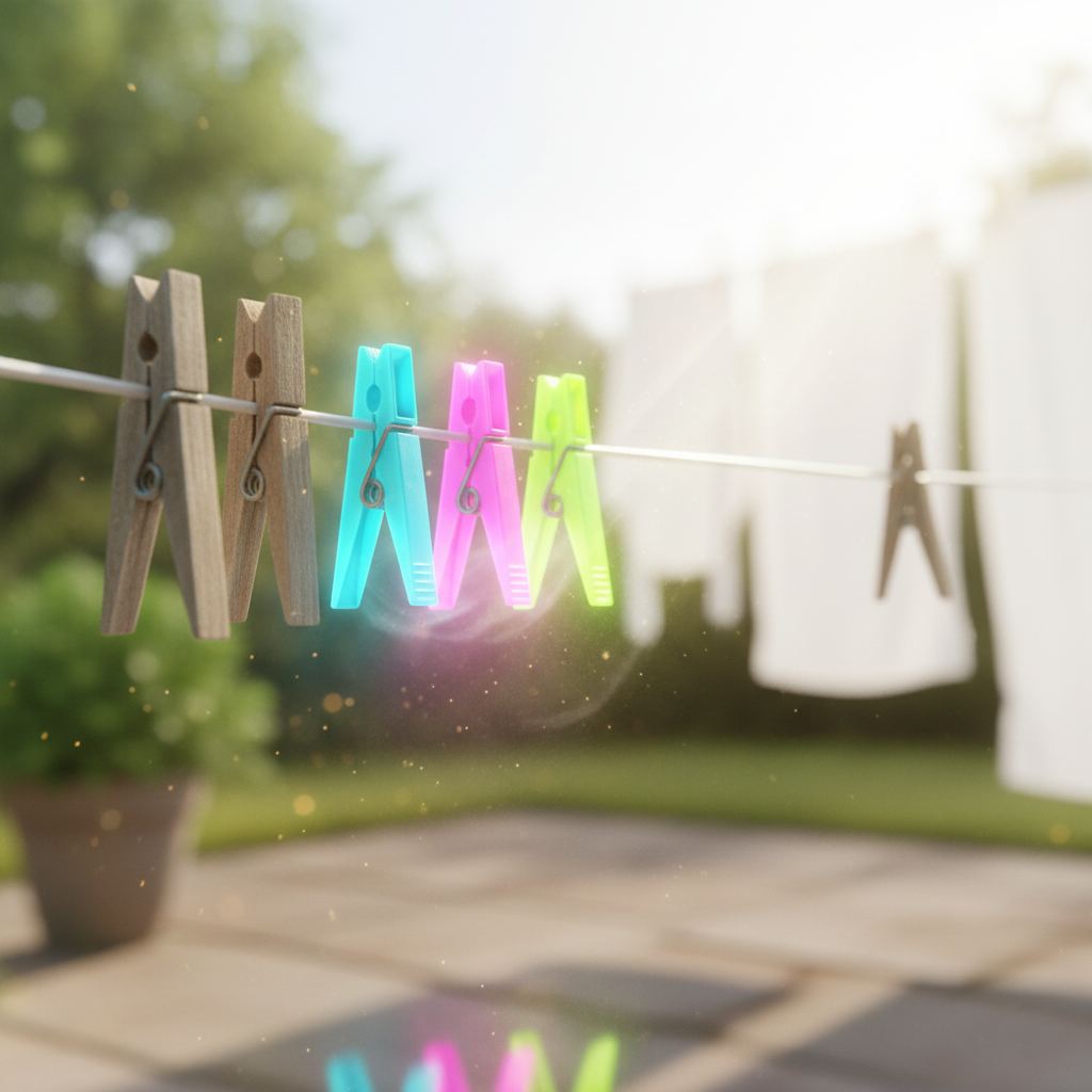 Illustration de la nouvelle 'Les pinces à linge'